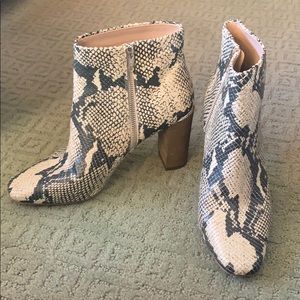 Pour la Victoire Snakeskin Ankle Boots